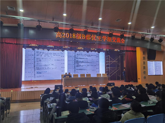 高2018级B部冲刺二诊、备战高考系列之七： 2018级B部召开优生学法交流会