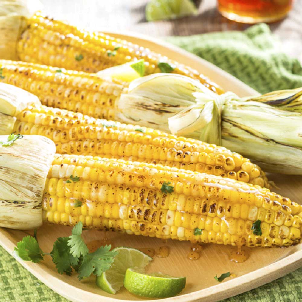 Grilled Corn with Spiced Honey Butter
